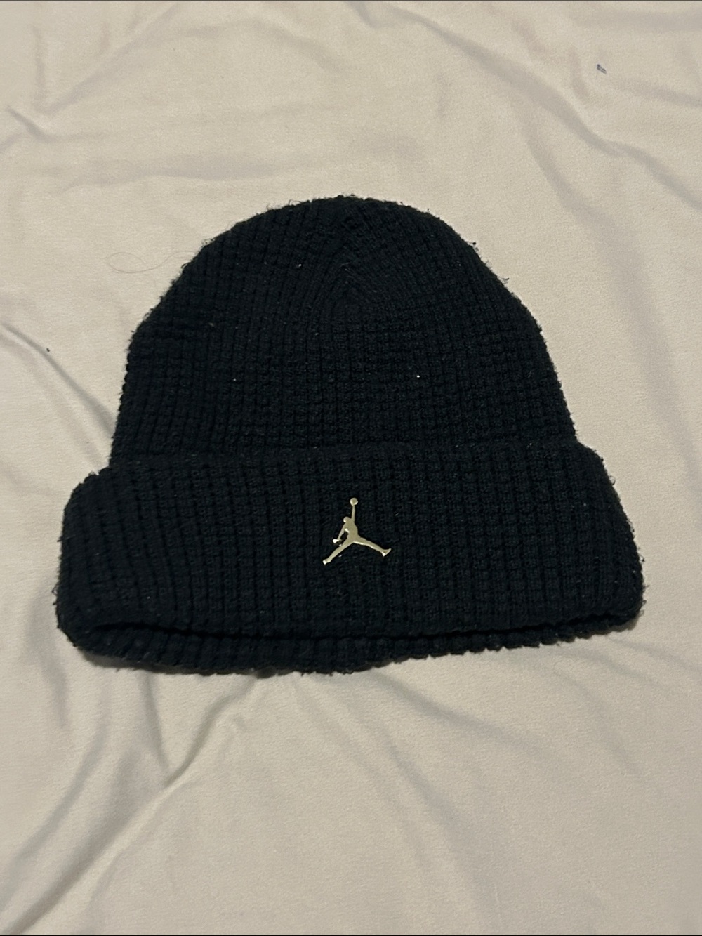 Black Knit Beanie with Jumpman Logo
